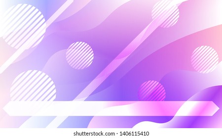Blurred Decorative Design In Abstract Style With Wave, Curve Lines, Circle, Space for Text. Fluid shapes composition. Vector Illustration with Color Gradient.