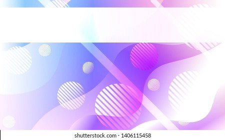 Blurred Decorative Design In Abstract Style With Wave, Curve Lines, Circle, Space for Text. Fluid shapes composition. Vector Illustration with Color Gradient.