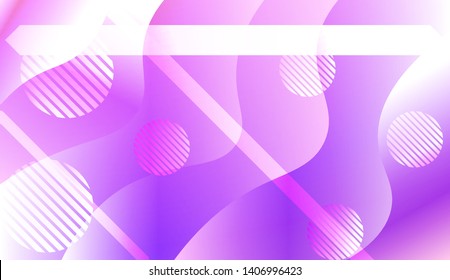 Blurred Decorative Design In Abstract Style With Wave, Curve Lines, Circle, Space for Text. Fluid shapes composition. Vector Illustration with Color Gradient.