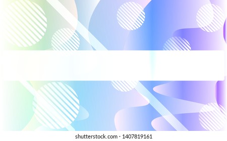 Blurred Decorative Design In Abstract Style With Wave, Curve Lines, Circle, Space for Text. Fluid shapes composition. Vector Illustration with Color Gradient.