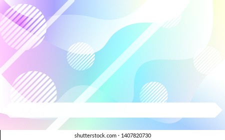 Blurred Decorative Design In Abstract Style With Wave, Curve Lines, Circle, Space for Text. Fluid shapes composition. Vector Illustration with Color Gradient.