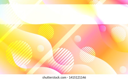 Blurred Decorative Design In Abstract Style With Wave, Curve Lines, Circle, Space for Text. Fluid shapes composition. Vector Illustration with Color Gradient.