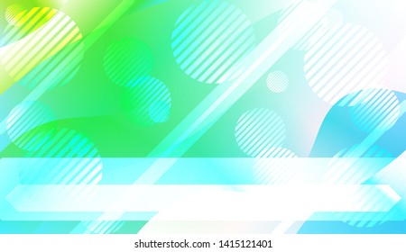 Blurred Decorative Design In Abstract Style With Wave, Curve Lines, Circle, Space for Text. Fluid shapes composition. Vector Illustration with Color Gradient.