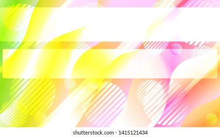 Blurred Decorative Design In Abstract Style With Wave, Curve Lines, Circle, Space for Text. Fluid shapes composition. Vector Illustration with Color Gradient.