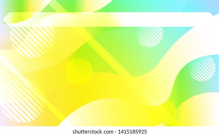 Blurred Decorative Design In Abstract Style With Wave, Curve Lines, Circle, Space for Text. Fluid shapes composition. Vector Illustration with Color Gradient.