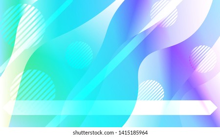 Blurred Decorative Design In Abstract Style With Wave, Curve Lines, Circle, Space for Text. Fluid shapes composition. Vector Illustration with Color Gradient.