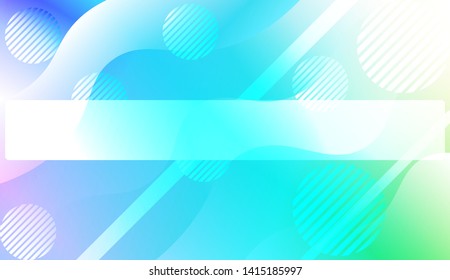 Blurred Decorative Design In Abstract Style With Wave, Curve Lines, Circle, Space for Text. Fluid shapes composition. Vector Illustration with Color Gradient.
