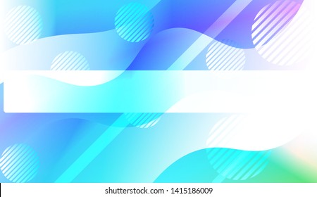 Blurred Decorative Design In Abstract Style With Wave, Curve Lines, Circle, Space for Text. Fluid shapes composition. Vector Illustration with Color Gradient.