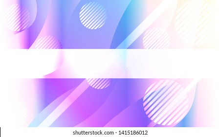 Blurred Decorative Design In Abstract Style With Wave, Curve Lines, Circle, Space for Text. Fluid shapes composition. Vector Illustration with Color Gradient.