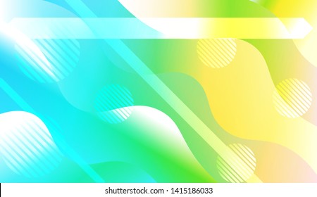 Blurred Decorative Design In Abstract Style With Wave, Curve Lines, Circle, Space for Text. Fluid shapes composition. Vector Illustration with Color Gradient.