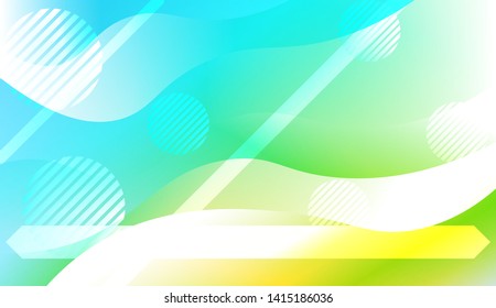 Blurred Decorative Design In Abstract Style With Wave, Curve Lines, Circle, Space for Text. Fluid shapes composition. Vector Illustration with Color Gradient.