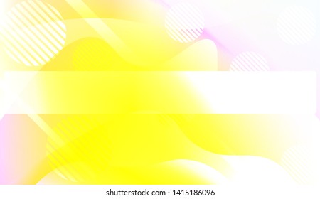 Blurred Decorative Design In Abstract Style With Wave, Curve Lines, Circle, Space for Text. Fluid shapes composition. Vector Illustration with Color Gradient.