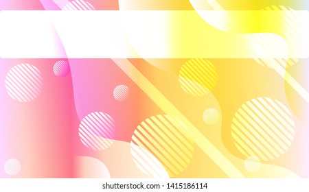 Blurred Decorative Design In Abstract Style With Wave, Curve Lines, Circle, Space for Text. Fluid shapes composition. Vector Illustration with Color Gradient.