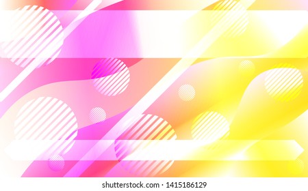Blurred Decorative Design In Abstract Style With Wave, Curve Lines, Circle, Space for Text. Fluid shapes composition. Vector Illustration with Color Gradient.