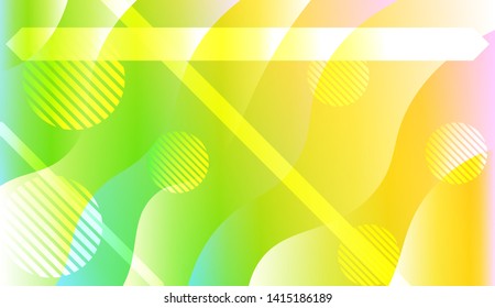 Blurred Decorative Design In Abstract Style With Wave, Curve Lines, Circle, Space for Text. Fluid shapes composition. Vector Illustration with Color Gradient.