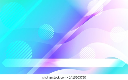 Blurred Decorative Design In Abstract Style With Wave, Curve Lines, Circle, Space for Text. Fluid shapes composition. Vector Illustration with Color Gradient.