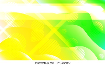 Blurred Decorative Design In Abstract Style With Wave, Curve Lines, Circle, Space for Text. Fluid shapes composition. Vector Illustration with Color Gradient.