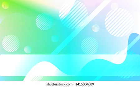 Blurred Decorative Design In Abstract Style With Wave, Curve Lines, Circle, Space for Text. Fluid shapes composition. Vector Illustration with Color Gradient.