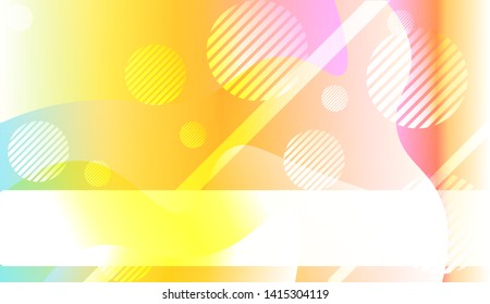 Blurred Decorative Design In Abstract Style With Wave, Curve Lines, Circle, Space for Text. Fluid shapes composition. Vector Illustration with Color Gradient.