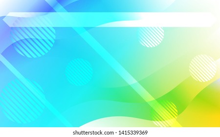 Blurred Decorative Design In Abstract Style With Wave, Curve Lines, Circle, Space for Text. Fluid shapes composition. Vector Illustration with Color Gradient.