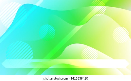 Blurred Decorative Design In Abstract Style With Wave, Curve Lines, Circle, Space for Text. Fluid shapes composition. Vector Illustration with Color Gradient.