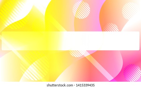 Blurred Decorative Design In Abstract Style With Wave, Curve Lines, Circle, Space for Text. Fluid shapes composition. Vector Illustration with Color Gradient.