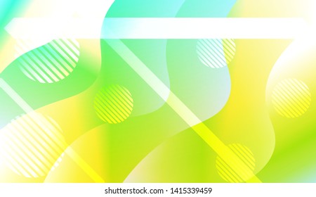Blurred Decorative Design In Abstract Style With Wave, Curve Lines, Circle, Space for Text. Fluid shapes composition. Vector Illustration with Color Gradient.