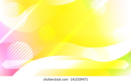 Blurred Decorative Design In Abstract Style With Wave, Curve Lines, Circle, Space for Text. Fluid shapes composition. Vector Illustration with Color Gradient.