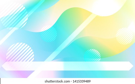 Blurred Decorative Design In Abstract Style With Wave, Curve Lines, Circle, Space for Text. Fluid shapes composition. Vector Illustration with Color Gradient.