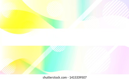 Blurred Decorative Design In Abstract Style With Wave, Curve Lines, Circle, Space for Text. Fluid shapes composition. Vector Illustration with Color Gradient.