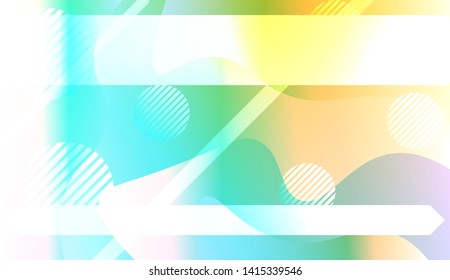 Blurred Decorative Design In Abstract Style With Wave, Curve Lines, Circle, Space for Text. Fluid shapes composition. Vector Illustration with Color Gradient.