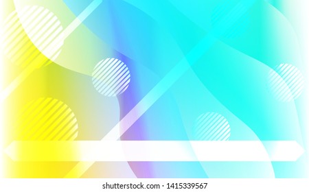 Blurred Decorative Design In Abstract Style With Wave, Curve Lines, Circle, Space for Text. Fluid shapes composition. Vector Illustration with Color Gradient.