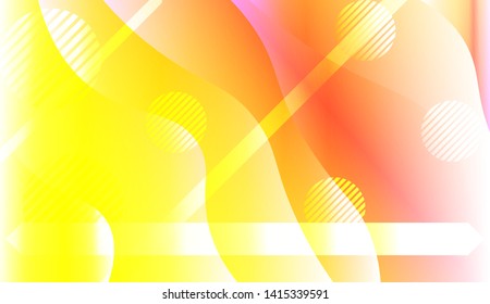 Blurred Decorative Design In Abstract Style With Wave, Curve Lines, Circle, Space for Text. Fluid shapes composition. Vector Illustration with Color Gradient.