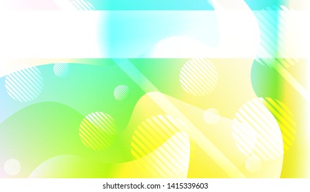 Blurred Decorative Design In Abstract Style With Wave, Curve Lines, Circle, Space for Text. Fluid shapes composition. Vector Illustration with Color Gradient.