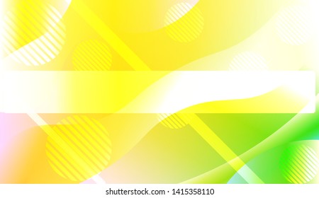 Blurred Decorative Design In Abstract Style With Wave, Curve Lines, Circle, Space for Text. Fluid shapes composition. Vector Illustration with Color Gradient.