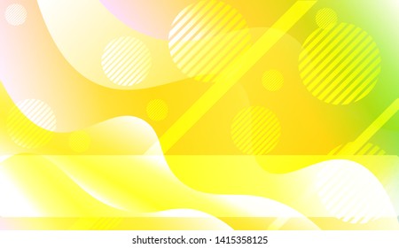 Blurred Decorative Design In Abstract Style With Wave, Curve Lines, Circle, Space for Text. Fluid shapes composition. Vector Illustration with Color Gradient.