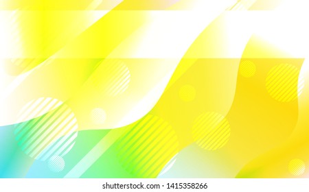 Blurred Decorative Design In Abstract Style With Wave, Curve Lines, Circle, Space for Text. Fluid shapes composition. Vector Illustration with Color Gradient.