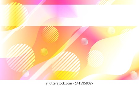 Blurred Decorative Design In Abstract Style With Wave, Curve Lines, Circle, Space for Text. Fluid shapes composition. Vector Illustration with Color Gradient.