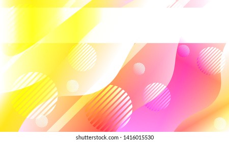 Blurred Decorative Design In Abstract Style With Wave, Curve Lines, Circle, Space for Text. Fluid shapes composition. Vector Illustration with Color Gradient.