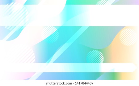 Blurred Decorative Design In Abstract Style With Wave, Curve Lines, Circle, Space for Text. Fluid shapes composition. Vector Illustration with Color Gradient.