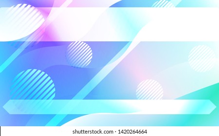 Blurred Decorative Design In Abstract Style With Wave, Curve Lines, Circle, Space for Text. Fluid shapes composition. Vector Illustration with Color Gradient.