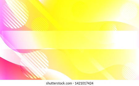 Blurred Decorative Design In Abstract Style With Wave, Curve Lines, Circle, Space for Text. Fluid shapes composition. Vector Illustration with Color Gradient.