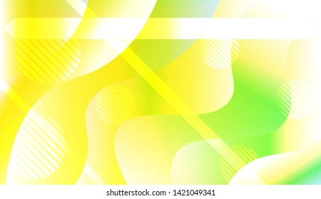 Blurred Decorative Design In Abstract Style With Wave, Curve Lines, Circle, Space for Text. Fluid shapes composition. Vector Illustration with Color Gradient.