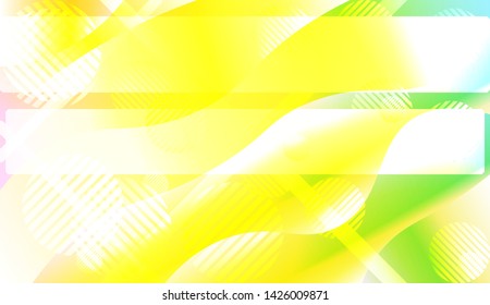 Blurred Decorative Design In Abstract Style With Wave, Curve Lines, Circle, Space for Text. Fluid shapes composition. Vector Illustration with Color Gradient.