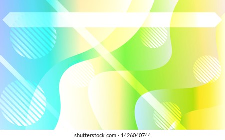 Blurred Decorative Design In Abstract Style With Wave, Curve Lines, Circle, Space for Text. Fluid shapes composition. Vector Illustration with Color Gradient.