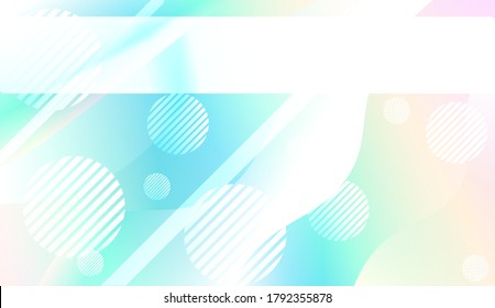 Blurred Decorative Design In Abstract Style With Wave, Curve Lines, Circle, Space for Text. Fluid shapes composition. Vector Illustration with Color Gradient.