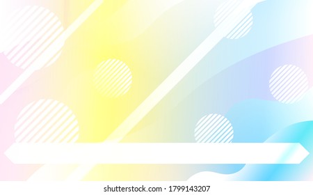 Blurred Decorative Design In Abstract Style With Wave, Curve Lines, Circle, Space for Text. Fluid shapes composition. Vector Illustration with Color Gradient.