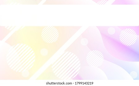 Blurred Decorative Design In Abstract Style With Wave, Curve Lines, Circle, Space for Text. Fluid shapes composition. Vector Illustration with Color Gradient.