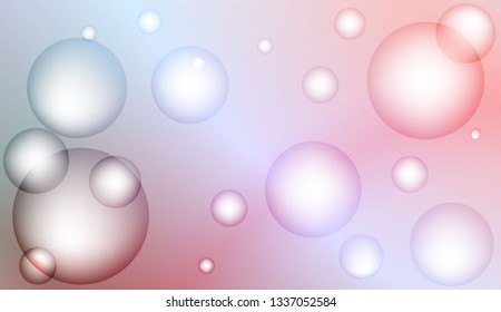 Blurred decorative design with bubbles. Design for your header page, ad, poster, banner. Vector illustration