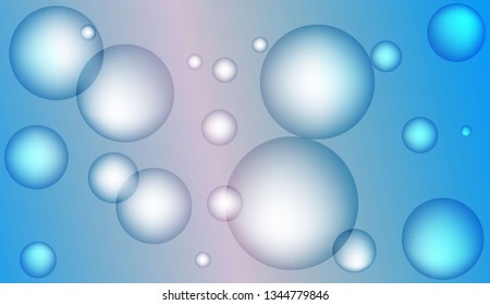Blurred decorative design with bubbles. Design for your header page, ad, poster, banner. Vector illustration